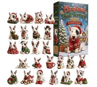Calendrier de l'Avent pour Noël 2026 en acrylique 2D chiot | Calendrier de compte à rebours 24 jours avec chien pour hommes, femmes, enfants