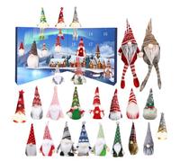 Calendrier de l'Avent pour Noël,Calendrier de l'Avent avec Lutins de Noël - Décoration Festive de Vingt-Quatre Jours pour Femme Homme Adolescent Garçon Fille Enfant Famille