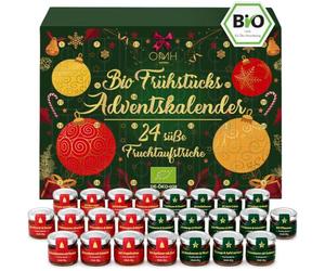Calendrier de l'Avent pour petit-déjeuner, confiture allemande, 2024, 24 verres, idée cadeau