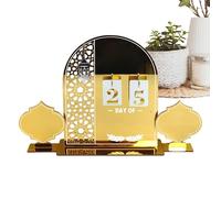 Calendrier de l'Avent pour table - Compte à rebours pour fêtes du Moyen-Orient - Décorations de l'Avent en acrylique pour maison, bureau, étagère et table à manger