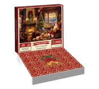 Calendrier de l'Avent Puzzle 2024, Calendrier du compte à rebours de Noël Puzzle 24 jours, Jeu familial à noël, Puzzle du père noël festif pour adultes, pour la décor