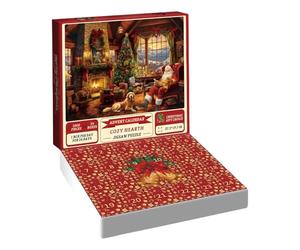 Calendrier de l'Avent Puzzle 2024, Calendrier du compte à rebours de Noël Puzzle 24 jours, Jeu familial à noël, Puzzle du père noël festif pour adultes, pour la décor