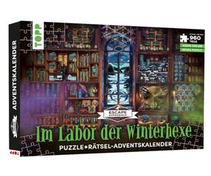 Calendrier de l'Avent Puzzle : dans Le Laboratoire de la sorcière d'hiver - 24 Puzzles avec Un Total de 960 pièces. La Prochaine expérience Ultime d'évasion Chaque Jour combinez et déchiffrez de