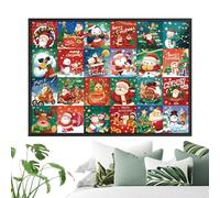 Calendrier de l'Avent Puzzle Jeu | Calendrier de Casse-Tête 24 Jours pour Décompte | Jouet Interactif Saisonnier pour Accessoires Scéniques | pour Voyage Salle de Classe Dortoir