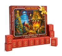 Calendrier de l'Avent Puzzles de Noël pour enfants, 24 comptes à rebours Noël Style 2