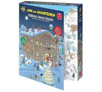 Jan van Haasteren - JVH - Christmas Calendrier de l’Avent - Puzzle Adulte - Humoristique - Cadeau Noël - 24 Puzzles de 54 Pièces - Scènes Comiques Festives - Jumbo
