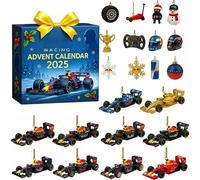 Calendrier de l'Avent Racing 2025, calendrier de l'Avent 2025 de 24 jours, boîte de l'Avent 2025 avec figurines, poupée à collectionner, mini ornement et breloques à suspendre pour enfants (B)