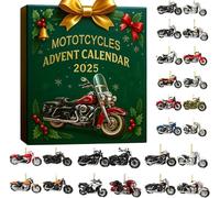 Calendrier de l'Avent Racing 2025, calendrier de l'Avent 2025 de 24 jours, boîte de l'Avent 2025 avec figurines, poupée à collectionner, mini ornement et breloques à suspendre pour enfants (E)