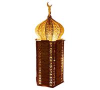 Calendrier de l'Avent Ramaadan - Adorable calendrier Ramaadan en bois | Compte à rebours lune et étoile de la lumière | Décoration de l'Aïd avec tiroirs pour la célébration musulmane