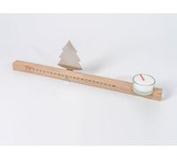 Calendrier de l'Avent Règle designimdorf brun, Designer Anton Preis, 34x9x2 cm
