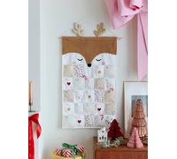 VERTBAUDET Calendrier de l'avent Renne en sherpa beige doré TU