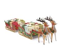 Calendrier de l'Avent rennes et traîneau à construire