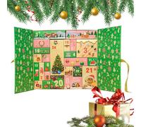 Calendrier de l'Avent réutilisable, 24 compartiments vides pour Noël, décoration de la maison pour table, bonbons, bureau, rebord de fenêtre, carte manuscrite au chocolat