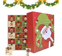 Calendrier de l'Avent réutilisable - Boîte de Noël faite à la main 35 x 28