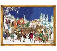 Calendrier de l'Avent Richard Sellmer Verlag "Le Père Noël dans son traîneau "