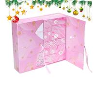 Calendrier de l'Avent rose - Coffret cadeau rechargeable 24 jours | Calendrier de l'Avent pliable rose avec grilles numérotées | Pour adolescents adultes célébration de vacances, boîte surpris