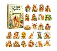 Calendrier De L'Avent Santa Dog, Compte À Rebours De Noël De 24 Jours | 24 Jolies Figurines De Chien Du Père Noël, Amusantes À Révéler Quotidiennement - Souvenir De Collection Pour Enfantss