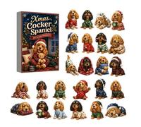 Calendrier De L'Avent Santa Dog, Compte À Rebours De Noël De 24 Jours | 24 Jolies Figurines De Chien Du Père Noël, Amusantes À Révéler Quotidiennement - Souvenir De Collection Pour Enfantss