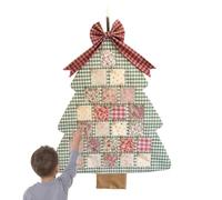 Calendrier de l'Avent Sapin de Noël en tissu Décoration de Noël à remplir | Calendrier de l'Avent en tissu avec sapin de Noël pour propriétaires de maison, parents, salon, fête, dortoir d'étudiant