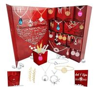 Calendrier de l'avent SC Crystal - 14 bijoux dont un bijou orné d'un véritable DIAMANT