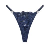 Calendrier de l'Avent Sous-vêtements Europe Amérique Dentelle Sous-vêtements Tanga Grande Taille Sous-vêtements Boîte de Rangement Sous-vêtements Plastique, bleu, S
