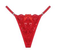 Calendrier de l'Avent Sous-vêtements Europe Amérique Dentelle Sous-vêtements Tanga Grande Taille Sous-vêtements Boîte de Rangement Sous-vêtements Plastique, rouge, M
