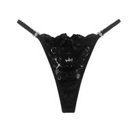Calendrier de l'Avent Sous-vêtements Europe Amérique Dentelle Sous-vêtements Tanga Grande Taille Sous-vêtements Boîte de Rangement Sous-vêtements Plastique, Noir , M