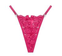 Calendrier de l'Avent Sous-vêtements Europe Amérique Dentelle Sous-vêtements Tanga Grande Taille Sous-vêtements Boîte de Rangement Sous-vêtements Plastique, Rose, XS