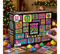 Calendrier de l'avent Squishies de Noël 2026, 24 jours de compte à rebours, jouets Squishy en forme de ravioli, Squishies à montée lente, anti-stress pour adultes, cadeau décoratif 1BOX