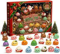 Calendrier de l'Avent Squishy 2026, 24 Dumpling | 24 jours de surprises avec 24 jouets sensoriels squishy à presser