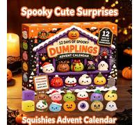 Calendrier de L'Avent Squishy 2026 24 Jours Anti Stress Cadeau Noel | Compte à Rebours De Noël, Dumpling Pailleté, Retour Lent, Boîte Surprise, Jouet Sensoriel, Décoration Fêe, Cadeau de Noël