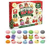 Calendrier de L'Avent Squishy 2026 24 Jours Anti Stress Cadeau Noel | Compte à Rebours De Noël, Dumpling Pailleté, Retour Lent, Boîte Surprise, Jouet Sensoriel, Décoration Fêe, Cadeau de Noël