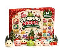 Calendrier de L'Avent Squishy 2026 24 Jours Anti Stress Cadeau Noel | Compte à Rebours De Noël, Dumpling Pailleté, Retour Lent, Boîte Surprise, Jouet Sensoriel, Décoration Fêe, Cadeau de Noël