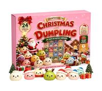 Calendrier De L'Avent Squishy 2026,24 Jours De Dumpling Adventskalender,Dumpling Squishy Calendrier Mini Avent Fidget Surprise Mystère Coffret Jouet Sensoriel Noel Cadeau, Cadeaux De Fête De Noël