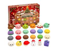 Calendrier de l'Avent Squishy 2026,24 Jours Noël Petits Pains 3D Surprise | Une idée cadeau originale pour les amateurs de surprises, de personnages mignons et de décorations de Noël