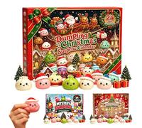 Calendrier de l'Avent Squishy 2026, 24 Mini Jouets Dumpling Surprise | dumpling squishy calendrier mini avent fidget surprise mystère coffret jouet sensoriel noel cadeau