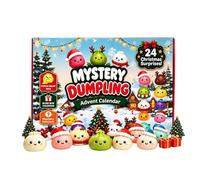 Calendrier de l'Avent Squishy 2026, 24 Mini Jouets Dumpling Surprise | dumpling squishy calendrier mini avent fidget surprise mystère coffret jouet sensoriel noel cadeau