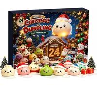 Calendrier de l'Avent Squishy 2026, 24 Surprises,Mini Squishies Sensoriels Anti-Stress, Cadeaux de Noël, Bas de Noël et Déco Maison Bureau pour Adultes et Amis