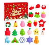 Calendrier de l'Avent Squishy 2026 Sapin Noël - 24 Jours Kawaii Anti-Stress | 24 Surprises, Figurines Squishy Ultra-Douces, Design Sapin Kawaii, TPR, Retour Lent, Anti-Stress, Cadeau Noël Original