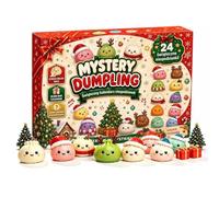 Calendrier de l'Avent Squishy 2026, Squishy Dumpling, 24 surprises Jouets sensoriels doux à presser, agréables à manipuler, pour jeux calmes, petits cadeaux et moments en famille.