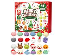 Calendrier De L'Avent Squishy Calendrier Du Compte À Rebours De Noël Fidget,Dumpling Squishy Calendrier Mini Avent Fidget Surprise Mystère Coffret Jouet Sensoriel Cadeau De Noël, Decoration Noel