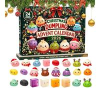 Calendrier De L'Avent Squishy Calendrier Du Compte À Rebours De Noël Fidget | Dumpling Squishy Calendrier Mini Avent Fidget Surprise Mystère Coffret Jouet Sensoriel Cadeau De Noël, Decoration Noel