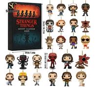 Calendrier de l'Avent Stranger Things 2025- pour Fans Décor En Acrylique 2D 24 Jours,Convient pour Noël,Cadeaux pour les fans