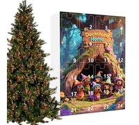 Calendrier de l'Avent Suspendu en Acrylique | Compte à Rebours de 24 Jours pour Noël Calendrier Teckel - Art Collection Plat 2D Saisonnier pour Fenêtre Mur Clôture Cheminée Salon Arbre,Pour