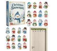 Calendrier de l'Avent suspendu Mignon Souvenir 2D Plat Réutilisable | Compte à Rebours avec Pendentifs Acryliques Propriétaire Collectionneur Fenêtre Mur Cadre