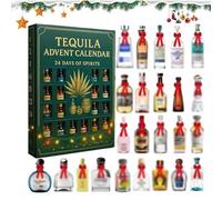 Calendrier de l'Avent Tequila 2025, 24 jours sans répétition, spiritueux premium, mini dégustation de spiritueux, surprises, des blancs frais aux vieux Añejos, cadeau de Noël (1pcs)