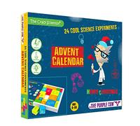 Calendrier de l'Avent The Crazy Scientist - 24 expériences scientifiques cool - Compte à rebours jusqu'à Noël pour les enfants qui aiment la science. 8-99 ans