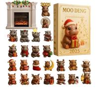 Calendrier de l'Avent | Thème Hippopotame Pendentif En Acrylique 2D,24 Jours Du Calendrier De L'Avent De Noël,Pour Filles Garçons Fans Du Nouvel An Collection De Vacances