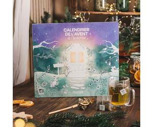 Calendrier de l'avent tisanes bio et bouquets à infuser