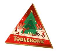 TOBLERONE - 1 Calendrier de l'Avent - Assortiment Festif de Chocolats - 4 Recettes : Chocolat au Lait, Lait Amandes Caramélisées, Blanc, Noir - Idée Cadeau Noël - 1 Calendrier de 200 g